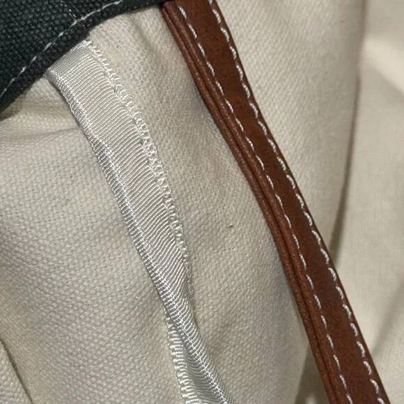 MAIKA Woven Market Tote Bag NWT Mushroom Pattern Vegan Leather - Picture 3 of 9